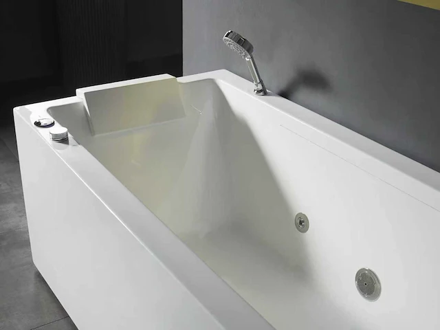Mawialux opbouw design massagebad - waterval - mat wit - afbeelding 3 van  7