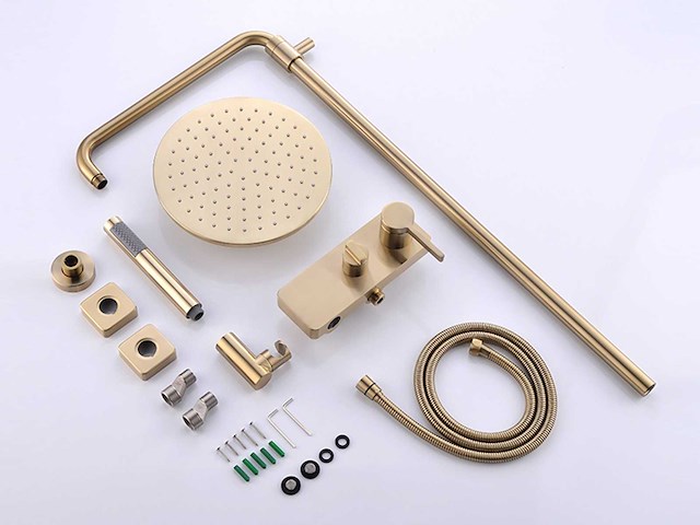 Mawialux opbouw doucheset geborsteld goud - afbeelding 3 van  9