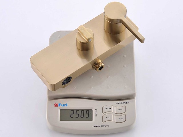 Mawialux opbouw doucheset geborsteld goud - afbeelding 6 van  9