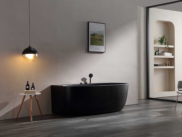 Mawialux opbouw massagebad - ballo - mat zwart - afbeelding 12 van  14