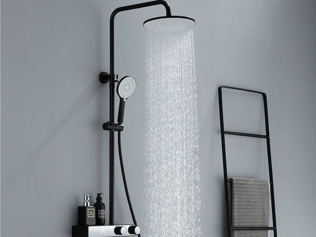 Mawialux opbouw regendouche - digitaal display - mat zwart - afbeelding 6 van  7