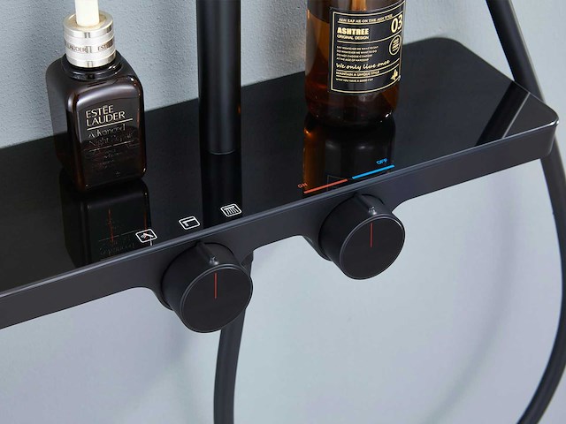 Mawialux opbouw regendouche mat zwart - afbeelding 7 van  9