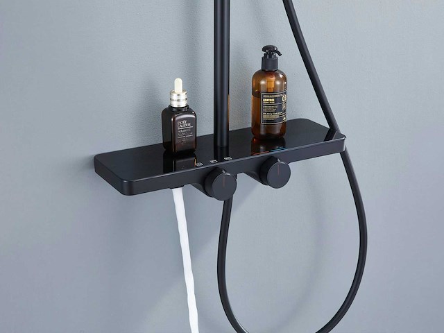 Mawialux opbouw regendouche mat zwart - afbeelding 5 van  6