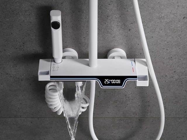 Mawialux opbouw regendoucheset - digitaal display - gunmetal grey of mat wit keuze - afbeelding 5 van  9