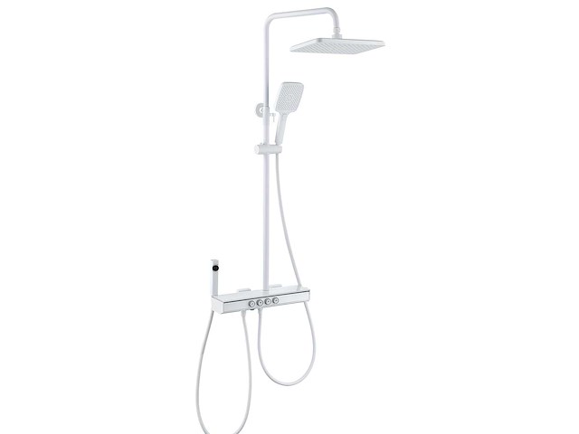 Mawialux opbouw regendoucheset - digitaal display - mat wit - afbeelding 6 van  9