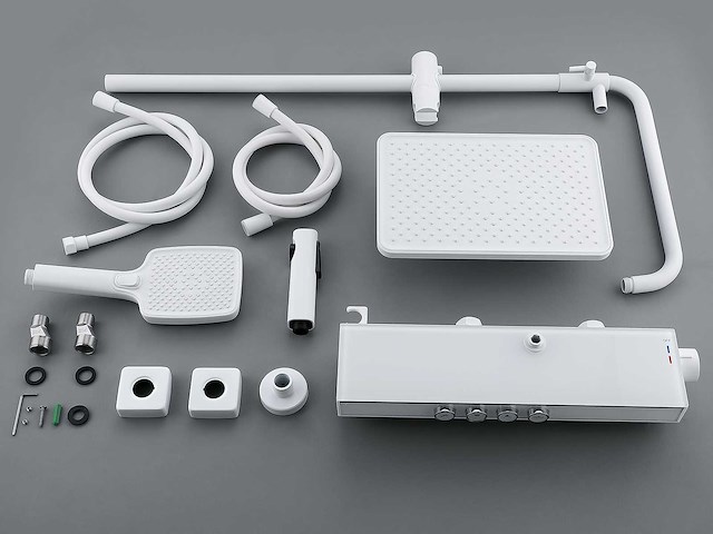 Mawialux opbouw regendoucheset - digitaal display - mat wit - afbeelding 9 van  9