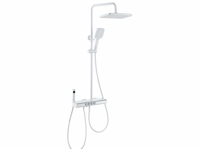 Mawialux opbouw regendoucheset - digitaal display - mat wit - afbeelding 1 van  9
