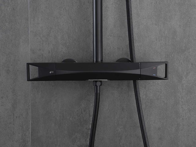 Mawialux opbouw regendoucheset - mat zwart - afbeelding 3 van  9