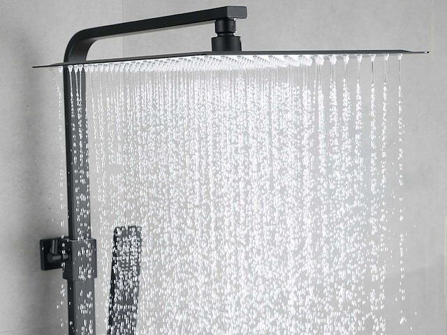 Mawialux opbouw thermostaat regendouche mat zwart - afbeelding 7 van  13