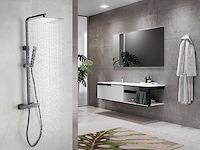 Mawialux opbouw thermostaat regendouche mat zwart - afbeelding 6 van  13