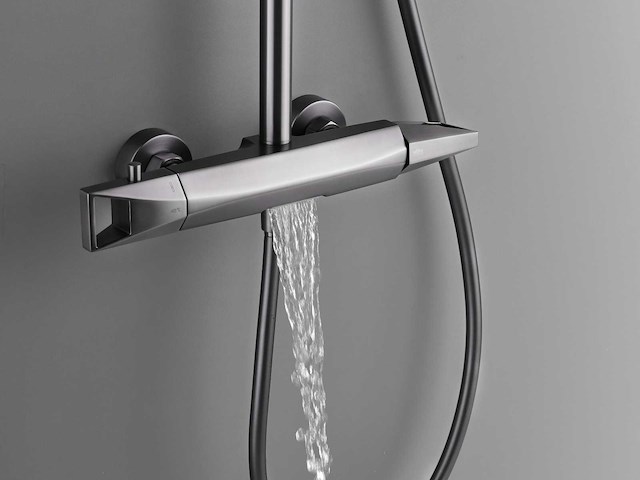 Mawialux opbouw thermostaatdouche mat zwart - afbeelding 6 van  10