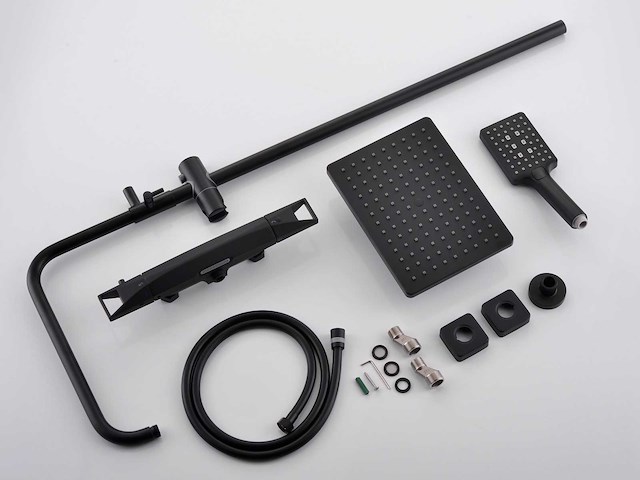 Mawialux opbouw thermostaatdouche mat zwart - afbeelding 2 van  7