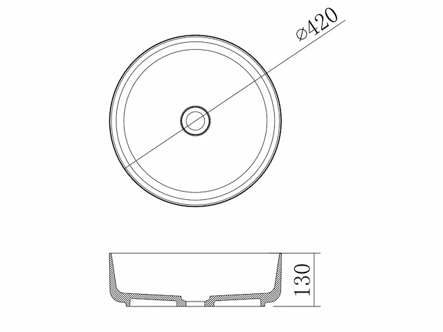 Mawialux opzet waskom - solid surface - mat grijs - afbeelding 6 van  7