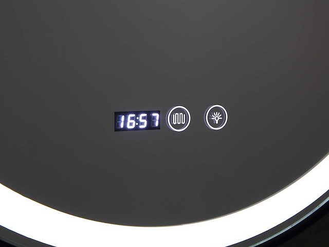 Mawialux ronde led spiegel met mat zwarte rand (keuze uit 80 of 100cm diameter) - afbeelding 2 van  5