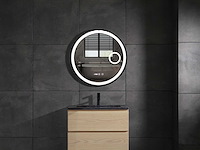 Mawialux ronde led spiegel met mat zwarte rand (keuze uit 80 of 100cm diameter) - afbeelding 1 van  5