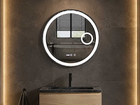 Mawialux ronde led spiegel met mat zwarte rand (keuze uit 80 of 100cm diameter) - afbeelding 1 van  7