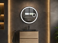 Mawialux ronde led spiegel met mat zwarte rand (keuze uit 80 of 100cm diameter) - afbeelding 2 van  7