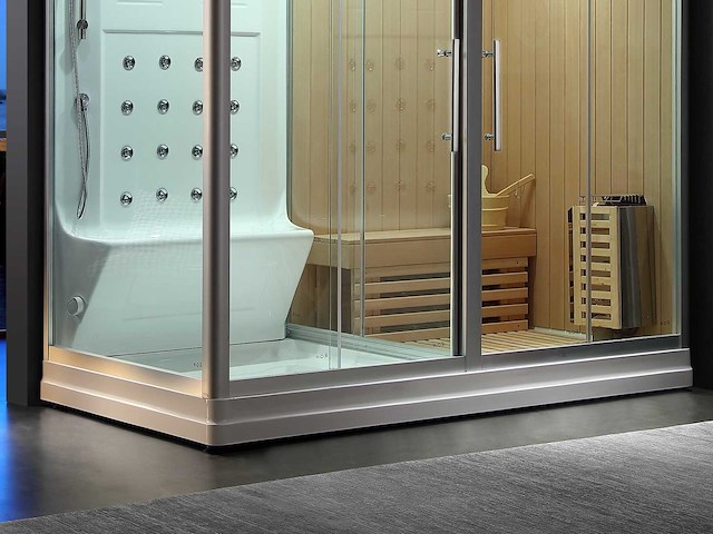 Mawialux sauna met stoomcabine wellness huis - wit - afbeelding 7 van  14