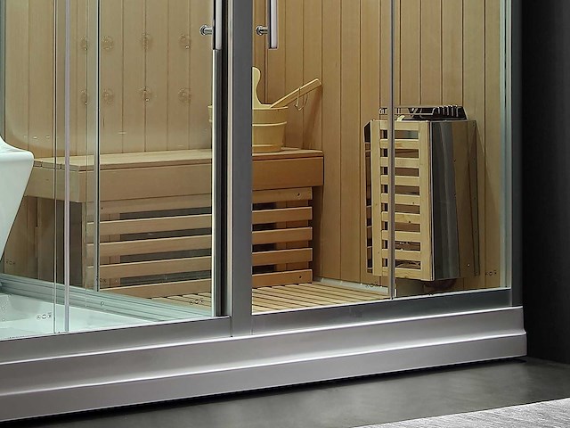 Mawialux sauna met stoomcabine wellness huis - wit - afbeelding 11 van  14