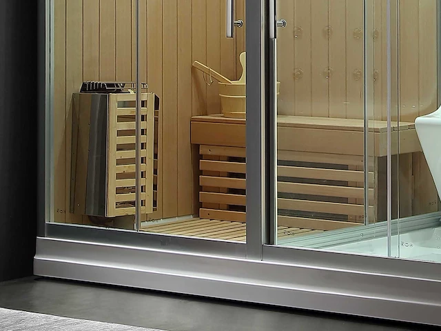 Mawialux sauna met stoomcabine wellness huis - wit - afbeelding 11 van  14