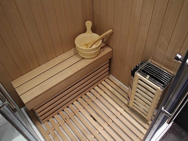 Mawialux sauna met stoomcabine wellness huis - zwart - afbeelding 5 van  12