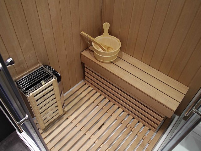 Mawialux sauna met stoomcabine wellness huis - zwart - afbeelding 9 van  12