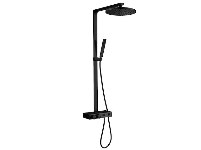 Mawialux thermostatisch design opbouw regendoucheset - mat zwart - afbeelding 6 van  6