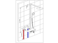 Mawialux thermostatisch design opbouw regendoucheset - mat zwart - afbeelding 4 van  6