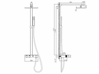 Mawialux thermostatisch design opbouw regendoucheset - mat zwart - afbeelding 4 van  5