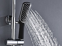 Mawialux thermostatisch opbouw regendoucheset - chroom met mat zwart - afbeelding 10 van  12