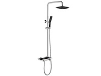 Mawialux thermostatisch opbouw regendoucheset - chroom met mat zwart - afbeelding 1 van  12