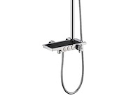 Mawialux thermostatisch opbouw regendoucheset - chroom met mat zwart - afbeelding 2 van  12