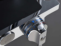Mawialux thermostatisch opbouw regendoucheset - chroom met mat zwart - afbeelding 4 van  12