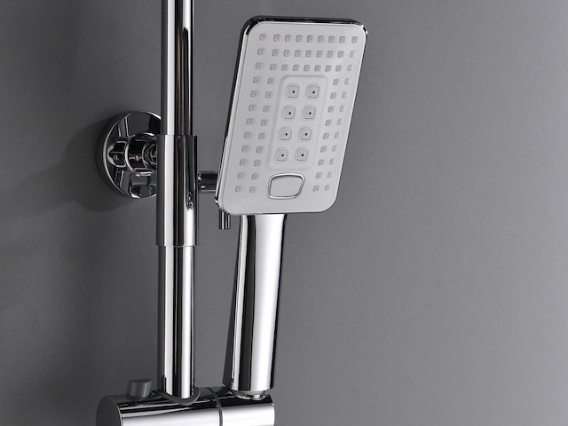 Mawialux thermostatisch opbouw regendoucheset - chroom met wit - afbeelding 5 van  29