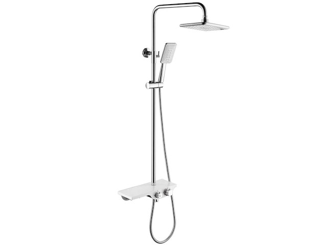 Mawialux thermostatisch opbouw regendoucheset - chroom met wit - afbeelding 1 van  13