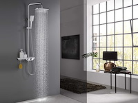 Mawialux thermostatisch opbouw regendoucheset - chroom met wit - afbeelding 11 van  13