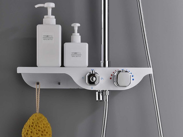 Mawialux thermostatisch opbouw regendoucheset - chroom met wit - afbeelding 12 van  13