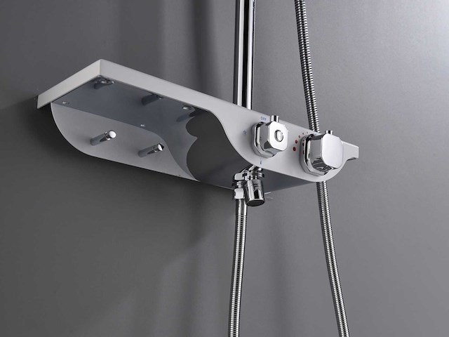 Mawialux thermostatisch opbouw regendoucheset - chroom met wit - afbeelding 12 van  12