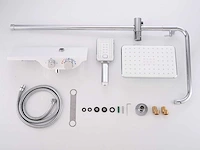 Mawialux thermostatisch opbouw regendoucheset - chroom met wit - afbeelding 12 van  29