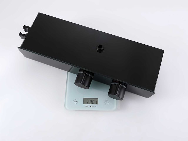 Mawialux thermostatisch opbouw regendoucheset - digitaal display - mat zwart - afbeelding 5 van  6