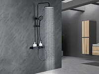 Mawialux thermostatisch opbouw regendoucheset - digitaal display - mat zwart - afbeelding 1 van  6