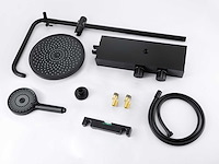 Mawialux thermostatisch opbouw regendoucheset - digitaal display - mat zwart - afbeelding 4 van  5