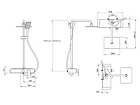 Mawialux thermostatisch opbouw regendoucheset - digitaal display - afbeelding 5 van  6