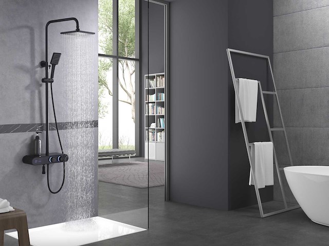 Mawialux thermostatisch opbouw regendoucheset - digitaal display - afbeelding 6 van  7