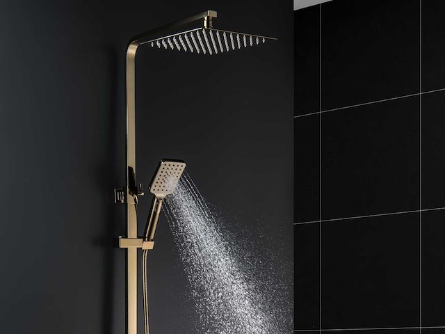 Mawialux thermostatisch opbouw regendoucheset - geborsteld goud - afbeelding 2 van  7