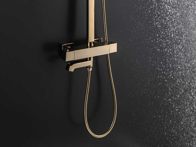 Mawialux thermostatisch opbouw regendoucheset - geborsteld goud - afbeelding 4 van  7