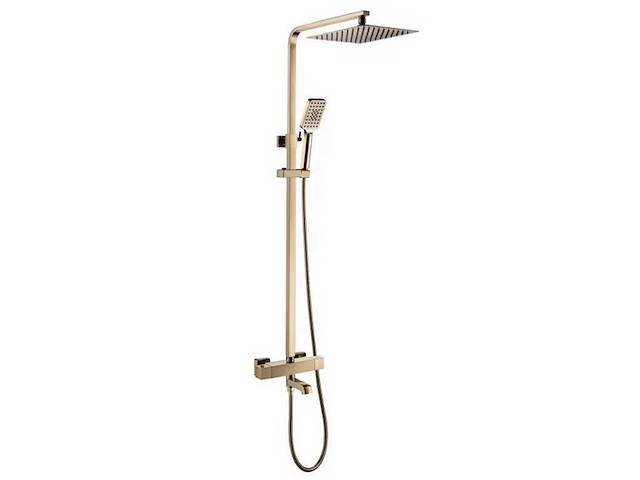 Mawialux thermostatisch opbouw regendoucheset - geborsteld goud - afbeelding 1 van  7