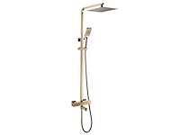 Mawialux thermostatisch opbouw regendoucheset - geborsteld goud - afbeelding 1 van  7
