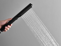 Mawialux thermostatisch opbouw regendoucheset - mat zwart met chroom bediening - afbeelding 8 van  10