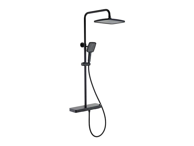 Mawialux thermostatisch opbouw regendoucheset - mat zwart - afbeelding 1 van  8